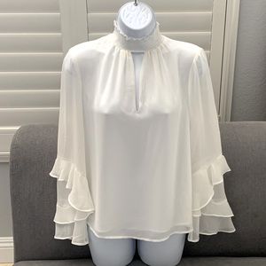 NWT 1.STATE True Colors Blouse- Soft Ecru Size S